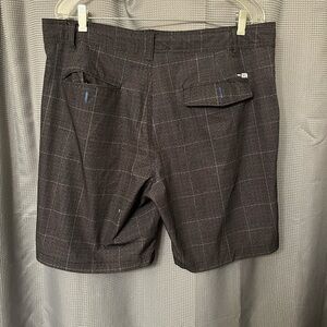 George Men's Wet/Dry Dark Gray Plaid Shorts